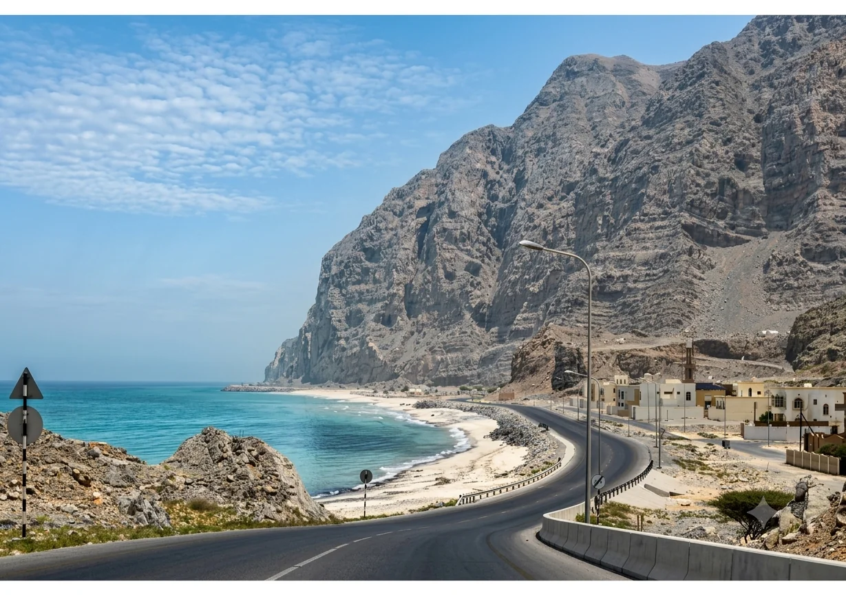 Khasab Coastal Road coastal embankment photograph