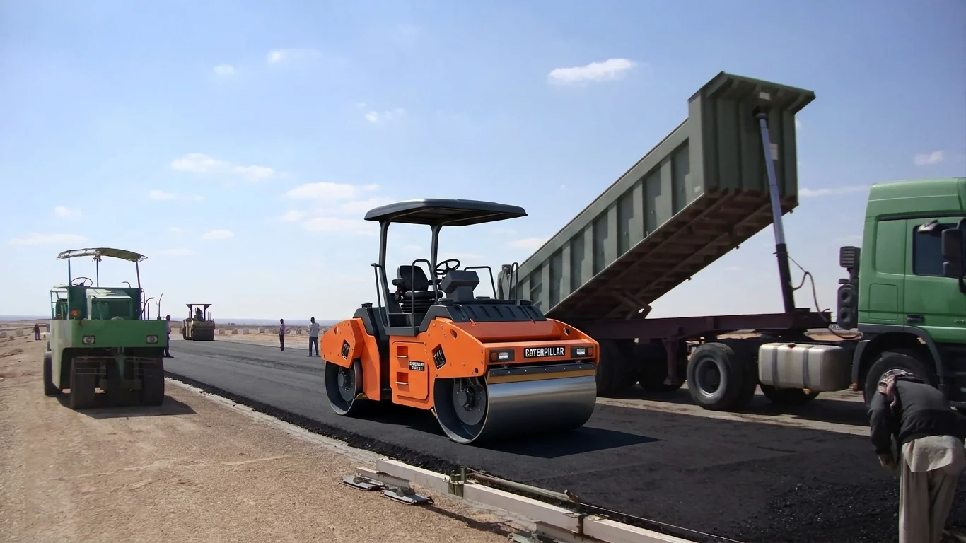 Highway Construction Supervision Kingdom of Saudi Arabia paving site photograph
